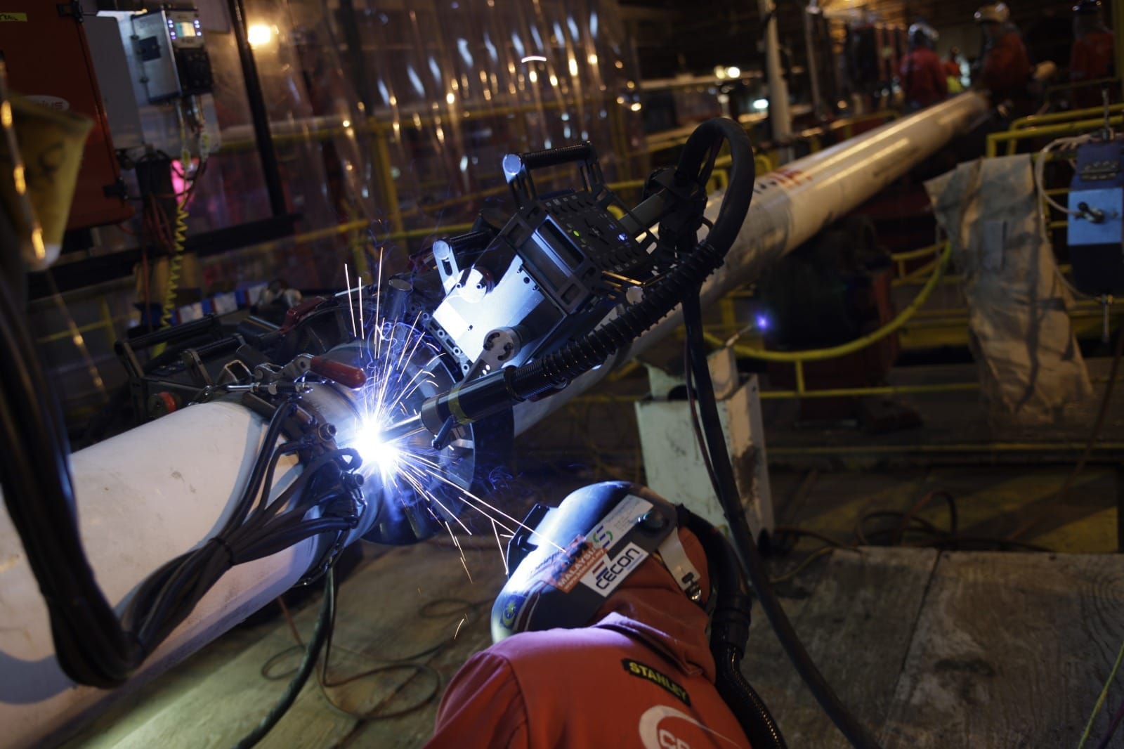 Production monitoring system for automatic welding and pipe bending machines